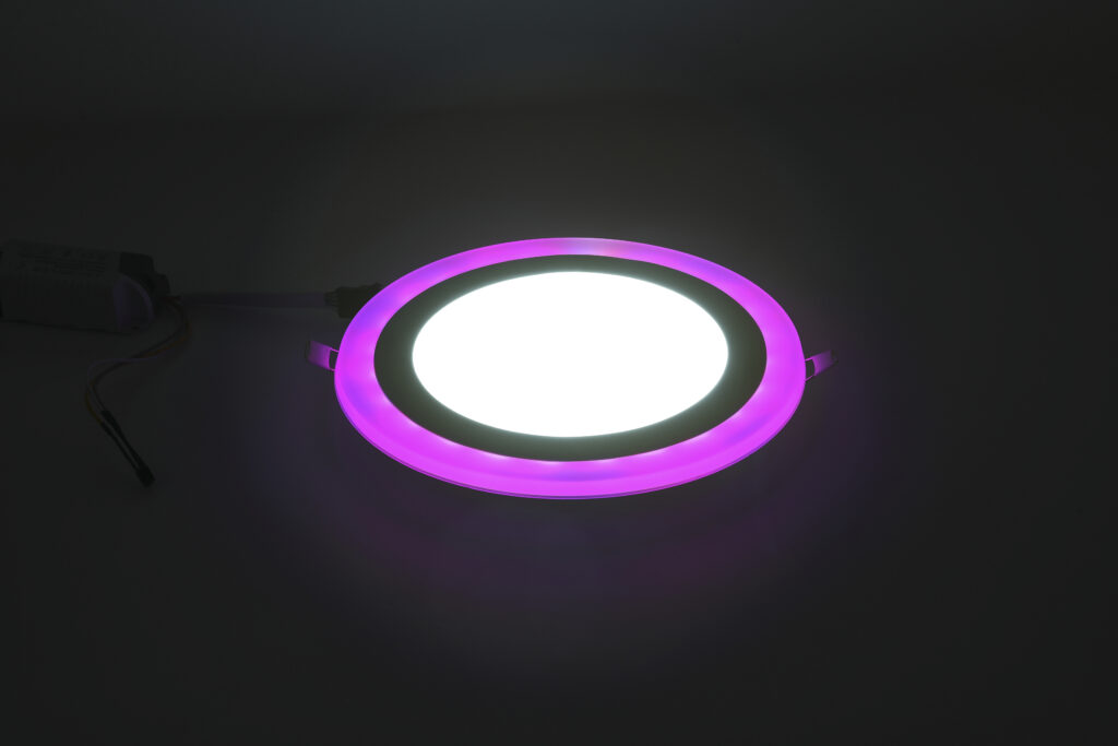 Double colors Round Flush-mounted Ultra-thin LED panel lights
