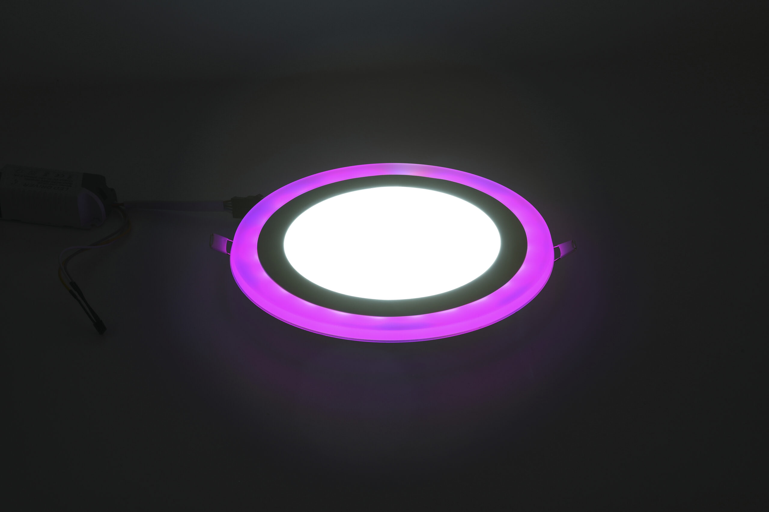 Double colors Round Flush-mounted Ultra-thin LED panel lights