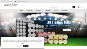 Homepage screenshot for Reitaledlighting – Reita is one of the advanced