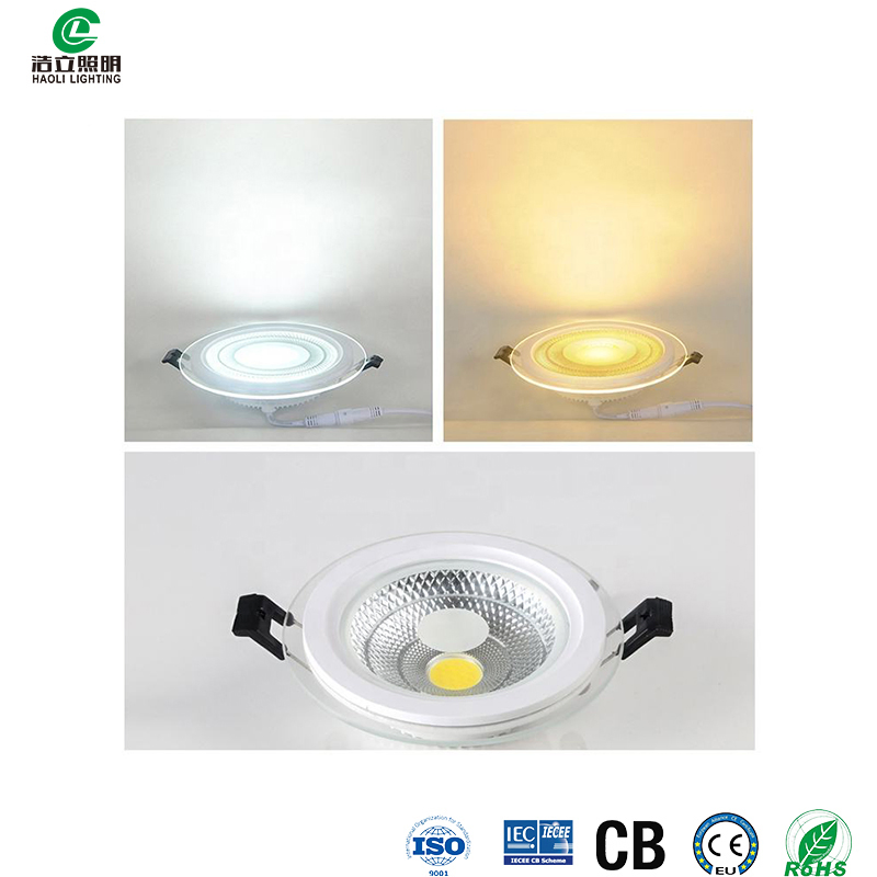 Illustrative example of Round Glass LED panel lights